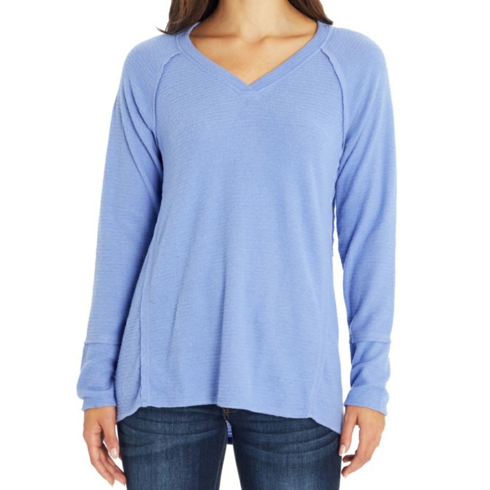 NWT Wildfox Haley Waffle Top Long Sleeve - Purple